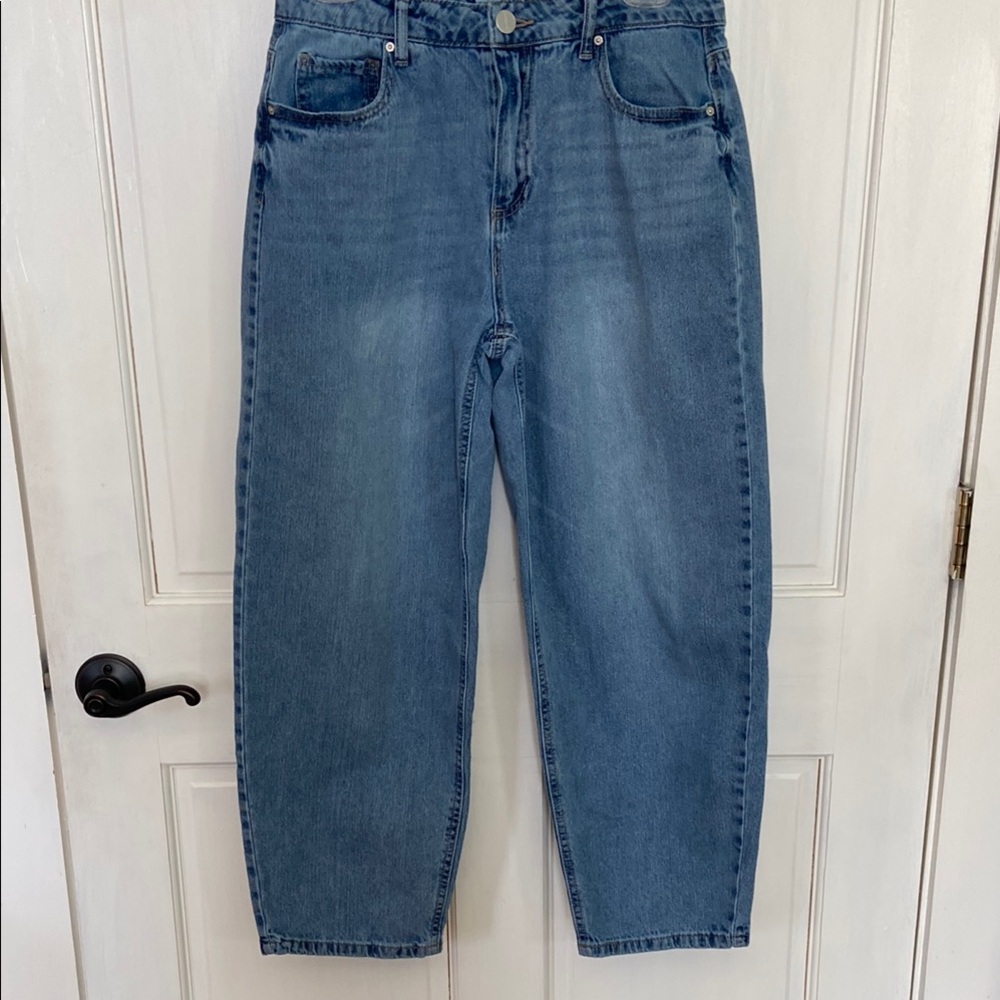 Banjara Light Blue Relaxed Barrel High-Waisted Ankle Jeans size 9/28
